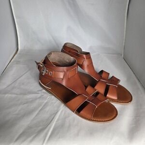 American Eagle Outfitters Shoes Womens Size 8 Brown Gladiator Sandals Flat